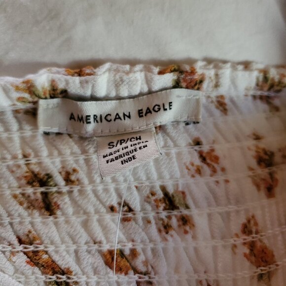 American Eagle Outfitters Floral Dress - Cream with Orange Flowers - Picture 3 of 4